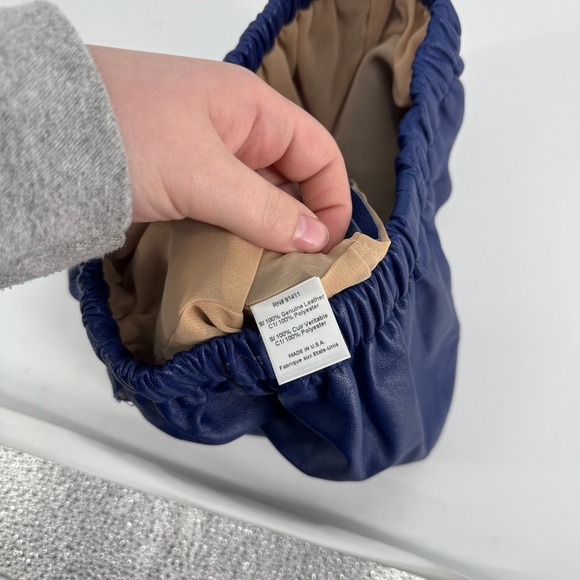 Clover Canyon Elastic Waistband 100% Leather Mini Shorts - Picture 3 of 4